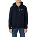 Navy blue zip-up hoodie with white logo, Armani Exchange Men Sweatshirts