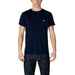 Navy Lacoste Men Black Short Round Neck T Shirt displayed on a clean backdrop