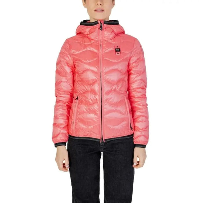 Blauer Blauer women jacket for spring summer, North Face down jacket on model.