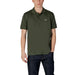 Olive Green Lacoste Men’s Dark Green Polo Shirt displayed on a neutral background