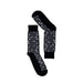 Emporio Armani black socks with white text pattern, featured in men’s underwear collection