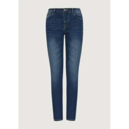 Armani Exchange Women Jeans - Blue Denim Straight Leg Cut