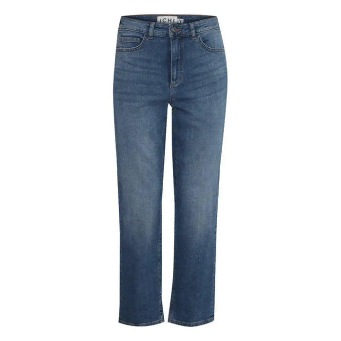 Pair of blue denim straight-leg jeans from Ichi Women’s Jeans collection