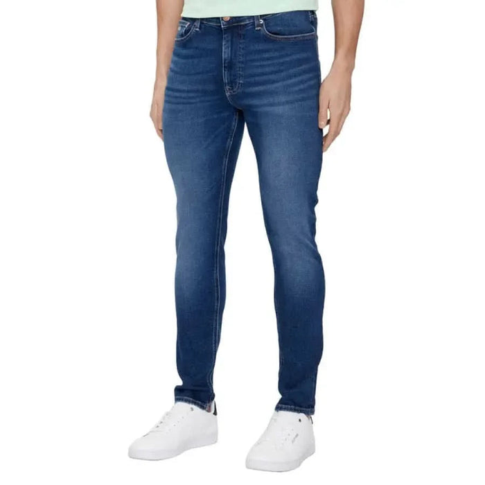 Pair of blue denim skinny jeans from Tommy Hilfiger for men