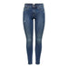 Pair of blue skinny jeans with slight distressing from Only Women Jeans collection