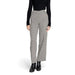 High-waisted wide-leg trousers with houndstooth pattern from Only Women Trousers