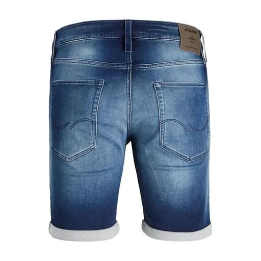 Jack & Jones men shorts, stylish pair of jeans shorts by Jones Jack on display.