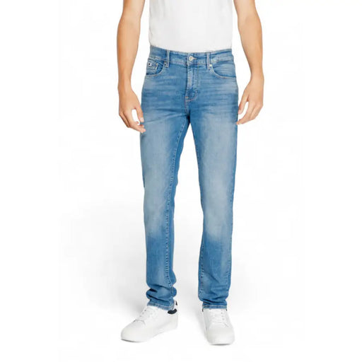 Light blue straight-leg denim jeans from Gas for men, ideal for casual wear