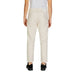 Pair of off-white Gianni Lupo men trousers viewed from the back, showcasing casual style