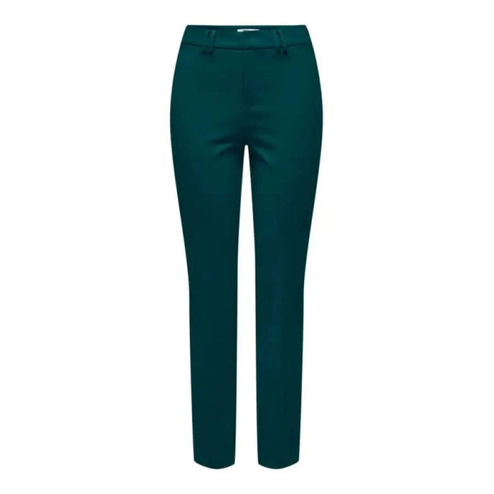 Teal-colored tailored trousers from the Only Women Trousers collection