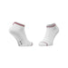 Tommy Hilfiger Men Underwear white ankle socks with red and navy striped trim