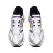 White and gray Diadora Men Sneakers with purple and orange accents