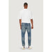 Patchwork-style distressed light blue jeans with relaxed fit from Only & Sons 100% Cotton