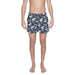 Patterned gray, white, and black swim shorts - Emporio Armani Underwear Men Swimwear