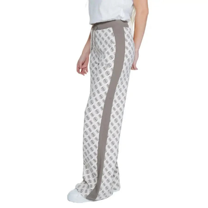 Patterned wide-leg pants with a contrasting side stripe by Guess - Guess Women Trousers