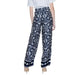 Street One Women’s Trousers - Navy and White Floral Patterned Wide-Leg Pants