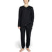 Person in black long-sleeved top and sweatpants from Emporio Armani Underwear