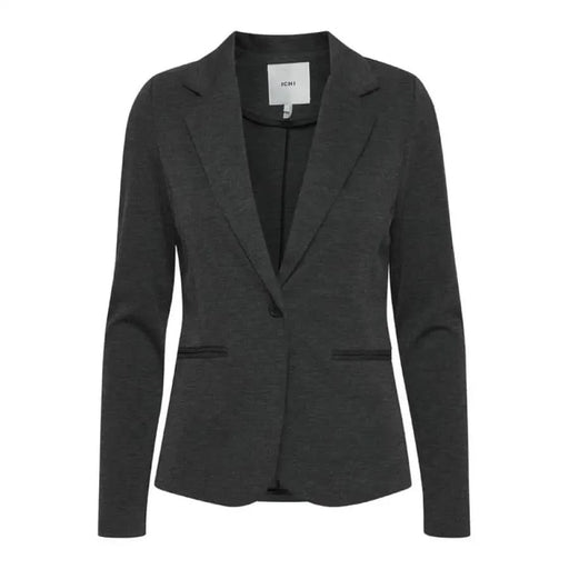 Ichi Ichi women blazer in charcoal - stylish Ichi women jacket showcased