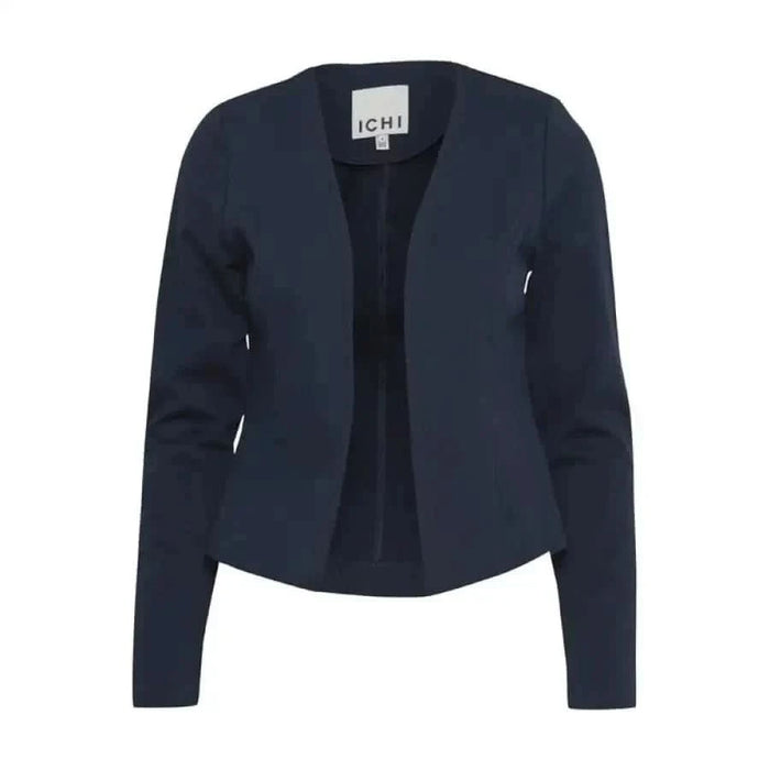 Ichi Ichi women’s navy blazer displayed on model - Ichi women blazer fashion