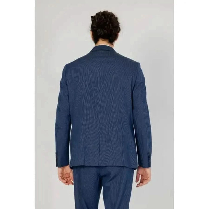 Antony Morato Men Blazer in navy, featuring detailed pins on suit