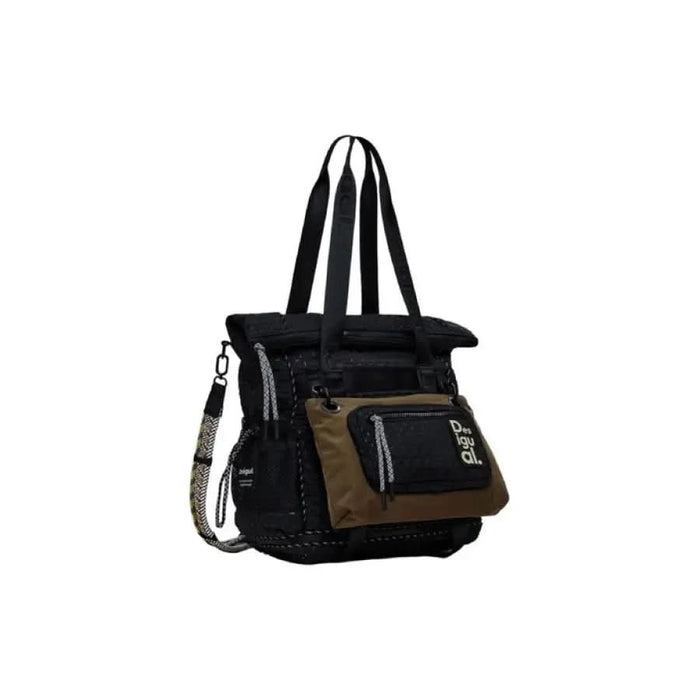 Pet carrier bag with multiple pockets and straps, featured in Desigual Women Bag