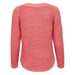 Pink knitted sweater with rounded neckline and long sleeves from Only Women Knitwear