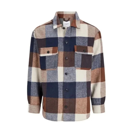 Plaid flannel button-up shirt with chest pockets from Jack & Jones Men Shirt collection