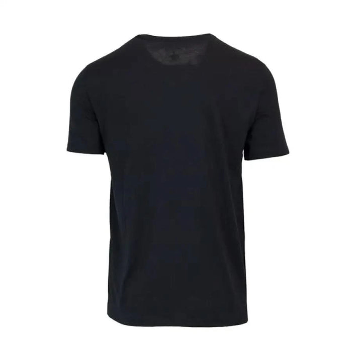 Armani Exchange Men T-Shirt: plain black short-sleeved essential for a classic look