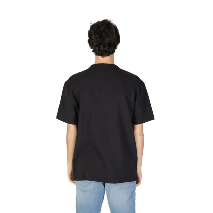 Plain black t-shirt back view from Calvin Klein Jeans Men T-Shirt product display