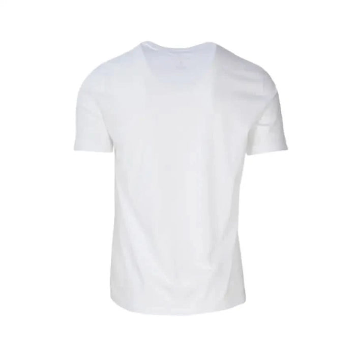 Armani Exchange Men T-Shirt Plain White Crew Neck displayed in product listing