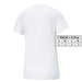 Plain white short-sleeved Puma Women T-Shirt with size information shown