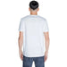 Peuterey Men T-Shirt in plain white, back view on a person