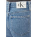 Back pocket of Calvin Klein Jeans for women, highlighting the iconic brand label