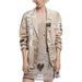 Beige Printed Blazer with Lapel Collar from Desigual Women’s Fashion Collection