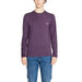 Purple long-sleeved crewneck shirt with logo from Emporio Armani Underwear for men