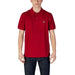 Red Lacoste Men’s Polo Shirt in Bordeaux Cotton for stylish casual wear