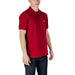 Red Lacoste Men’s Polo Shirt in Bordeaux Cotton showcasing classic style and comfort