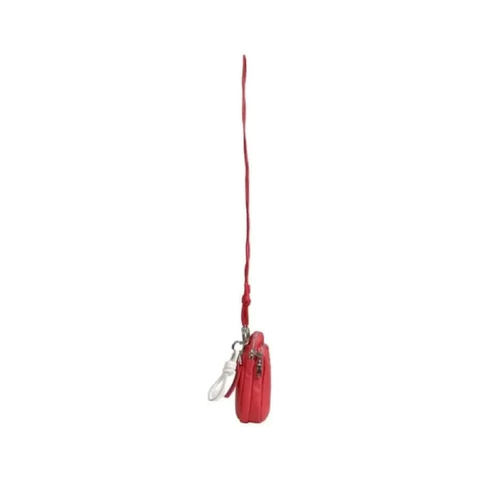 Red leather crossbody purse with long strap from Desigual Women Wallet collection