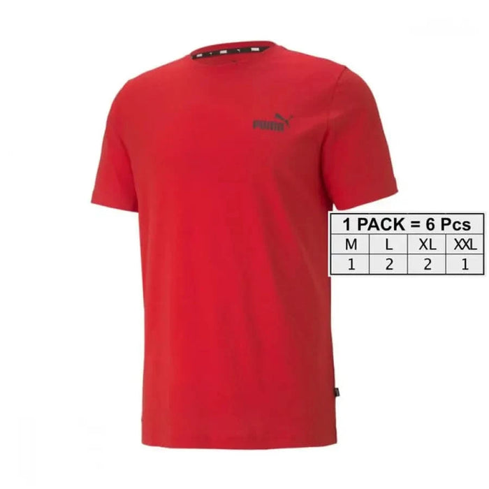 Red Puma Men T-Shirt with short sleeves and small chest logo