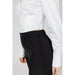 Sandro Ferrone women trousers on model, showcasing the row person top detail