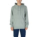 Sage green pullover hoodie by Calvin Klein featuring front pocket and drawstrings