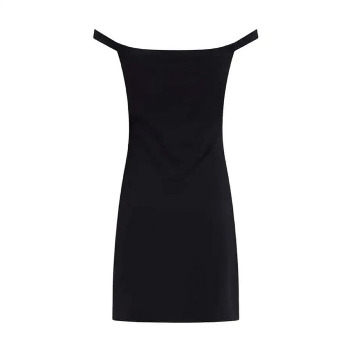 Calvin Klein Black Sleeveless Boat Neck Dress showcasing a stylish mini dress design