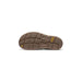 Sole of brown sandal with textured tread and yellow Keen logo - Keen Women Sandals