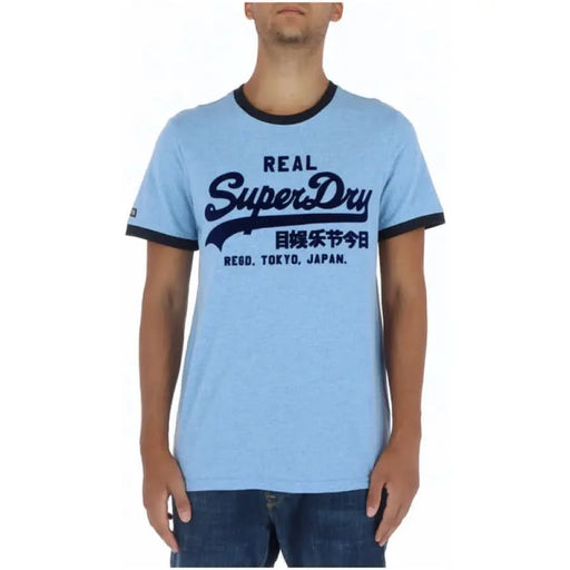 Superdry - Men T-Shirt - light blue / 3XL - Clothing