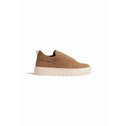 Tan suede sneaker with a thick light-colored sole from Antony Morato Men Sneakers