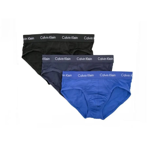 Calvin Klein Underwear Men’s Briefs in Black, Navy, and Blue Colors