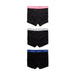 Black Calvin Klein boxer briefs with varied waistbands in the Calvin Klein Men Underwear line