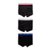 Calvin Klein Men Black Boxer Briefs with Differently Colored Waistbands - Three Pairs