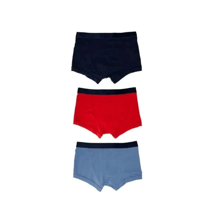 Emporio Armani men’s boxer briefs in navy, red, and light blue