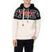 Two-tone black and white Pyrex hoodie with PYREX text on chest from Pyrex Men Sweatshirts